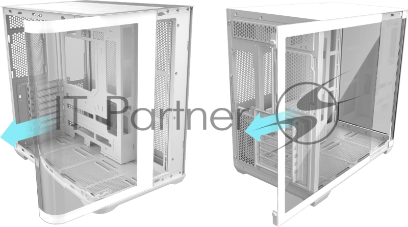 Корпус без блока питания Raijintek ATREUS BT4, Midi-Tower, TG, 4x120mm ARGB, 2xUSB-A 3.0 + 1xUSB Type-C , E-ATX, ATX, mATX, mITX White