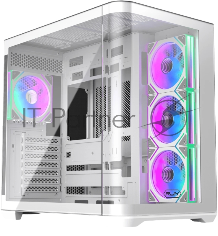 Корпус без блока питания Raijintek ATREUS BT4, Midi-Tower, TG, 4x120mm ARGB, 2xUSB-A 3.0 + 1xUSB Type-C , E-ATX, ATX, mATX, mITX White