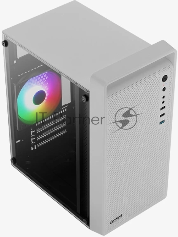 Корпус mATX AeroCool CS-109-G-WT-v1 4711099472383 белый, без БП, USB 3.0, 2*USB 2.0, HD Audio