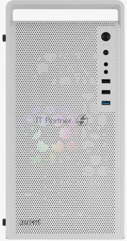 Корпус mATX AeroCool CS-109-G-WT-v1 4711099472383 белый, без БП, USB 3.0, 2*USB 2.0, HD Audio