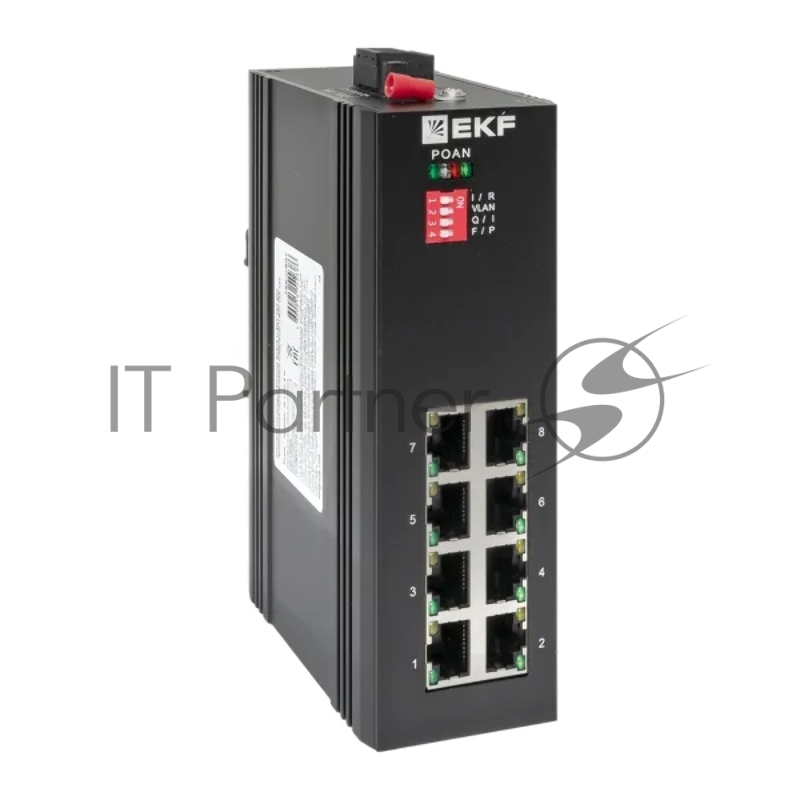 Коммутатор промышленный неуправляемый EKF TSX-U-8GT U-8GT 8 портов 10/100/1000Base-T(X) RJ45 монтаж на DIN-рейку TSX