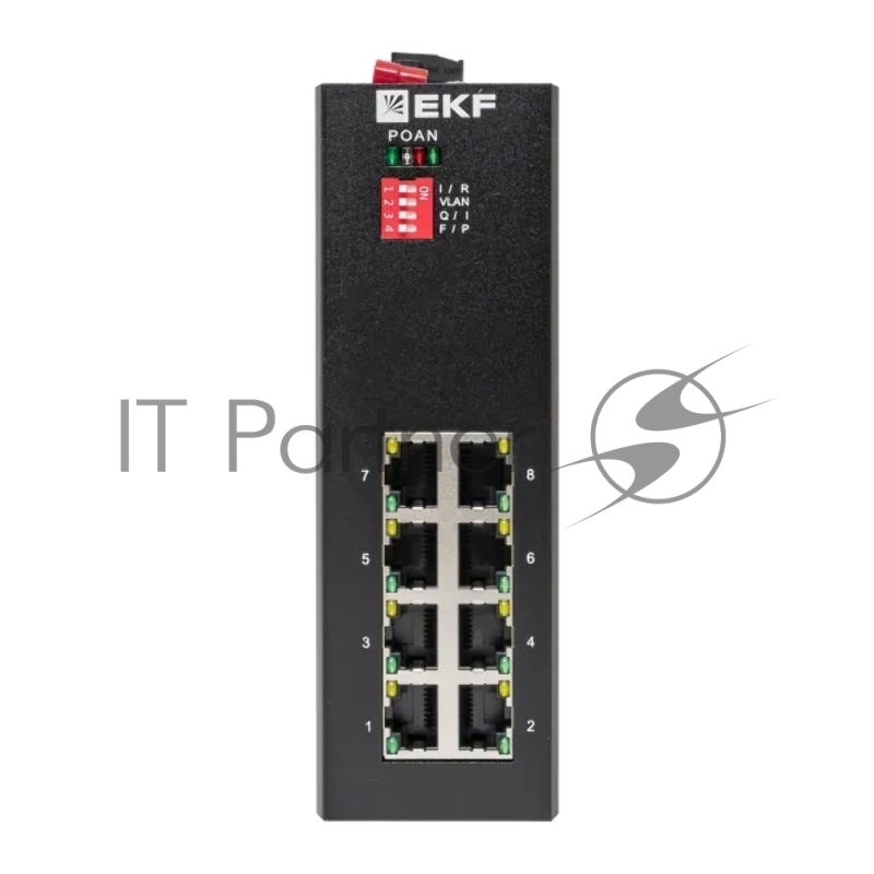 Коммутатор промышленный неуправляемый EKF TSX-U-8GT U-8GT 8 портов 10/100/1000Base-T(X) RJ45 монтаж на DIN-рейку TSX