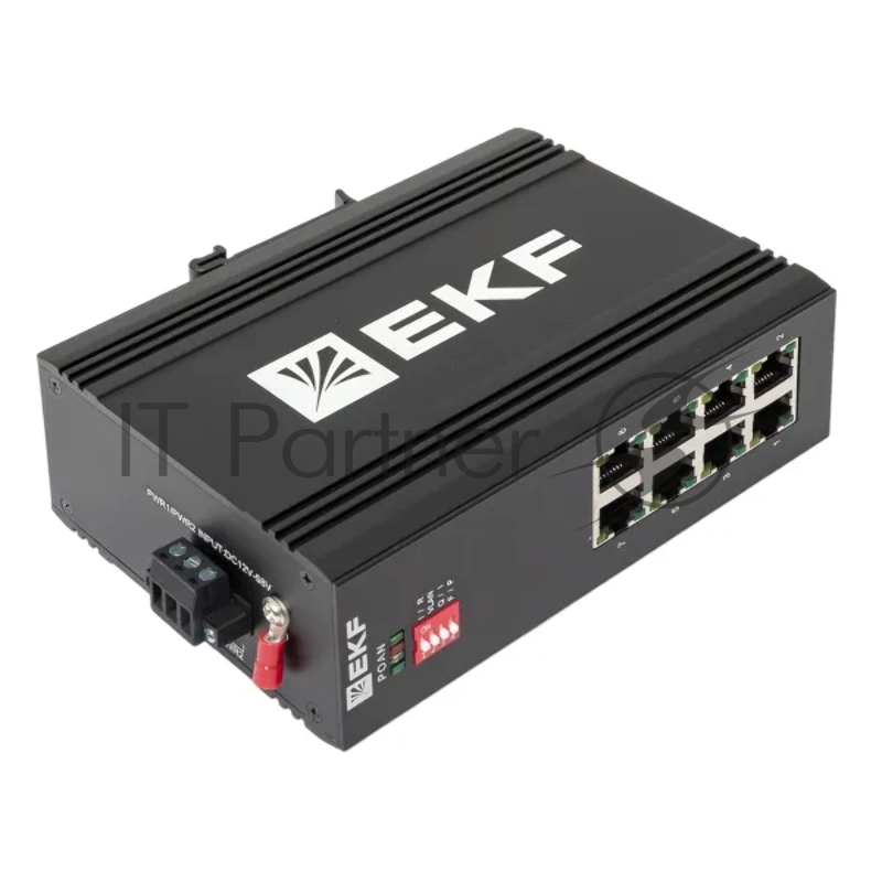 Коммутатор промышленный неуправляемый EKF TSX-U-8GT U-8GT 8 портов 10/100/1000Base-T(X) RJ45 монтаж на DIN-рейку TSX