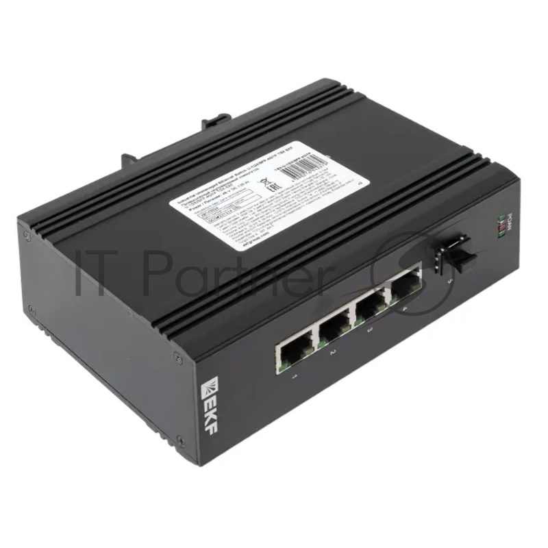 Коммутатор промышленный неуправляемый EKF TSX-U-1GX/SFP-4GTP U-1GX/SFP-4GTP 1 порт 1000Base-X SFP 4 порта 10/100/1000Base-T(X) RJ45 c PoE монтаж на DI