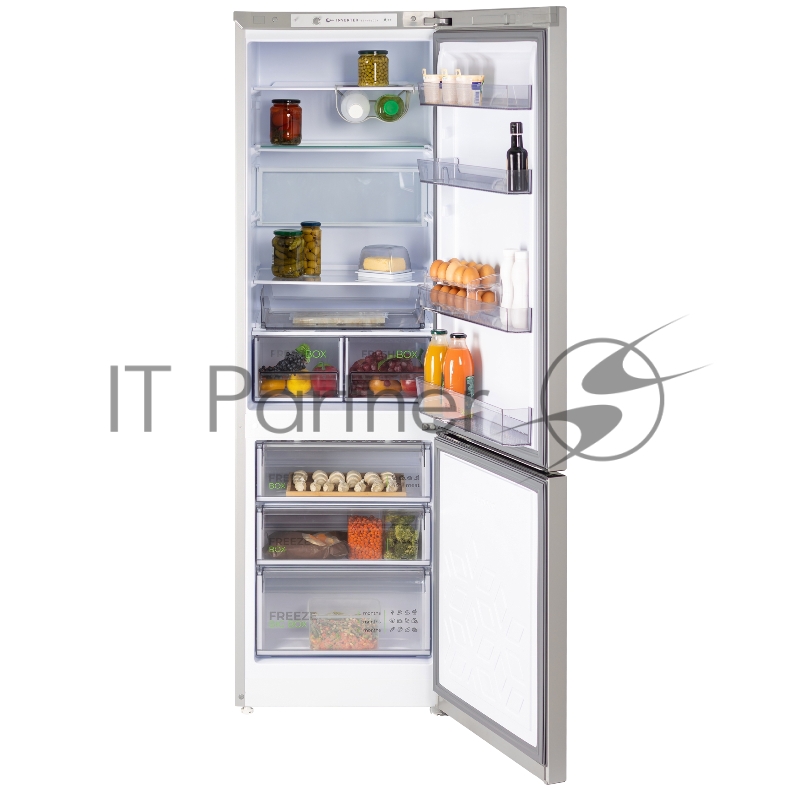 Холодильник Бирюса M6130 металлик двухкамерный 245/100л морозилка снизу