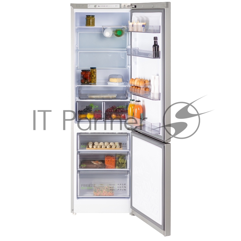 Холодильник Бирюса M6130 металлик двухкамерный 245/100л морозилка снизу