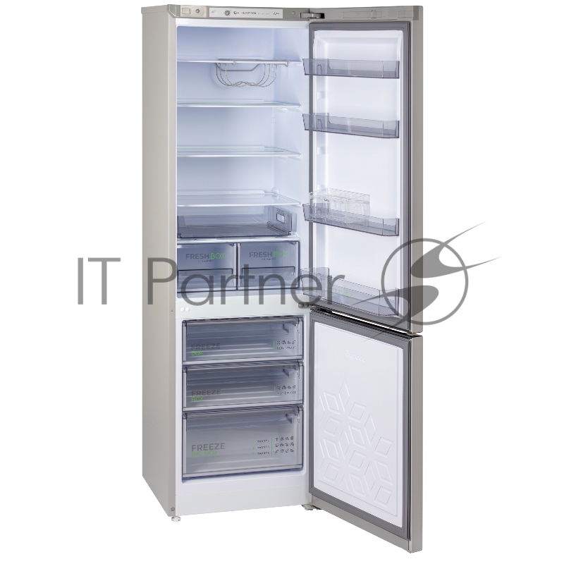 Холодильник Бирюса M6130 металлик двухкамерный 245/100л морозилка снизу