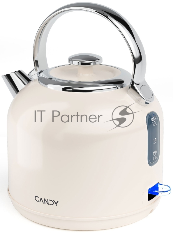 Чайник электрический Candy CK-205 1.7л. 2200Вт слоновая кость корпус: нерж.сталь