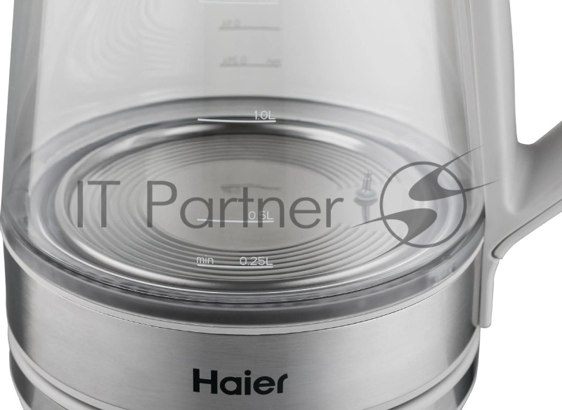 Чайник электрический Haier HK-501 1.7л. 2400Вт серый корпус: стекло/пластик (TD0036930RU)