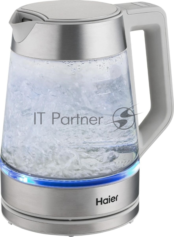 Чайник электрический Haier HK-501 1.7л. 2400Вт серый корпус: стекло/пластик (TD0036930RU)