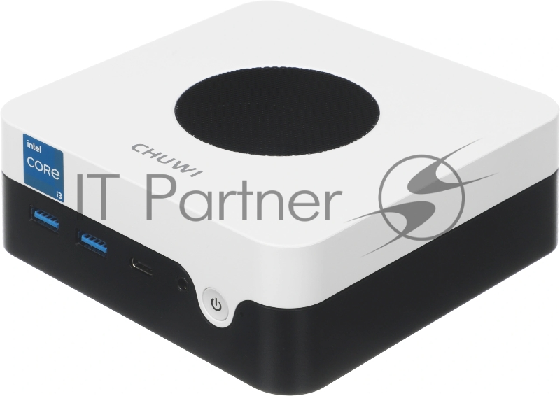 Неттоп Chuwi LarkBox X i3 1220P (1.5) 8Gb SSD256Gb UHDG Windows 11 Pro GbitEth WiFi BT 90W черный/белый