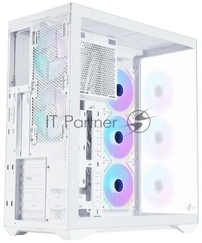 Корпус ATX Eurocase M4801 white, без БП, закаленное стекло 2 стороны