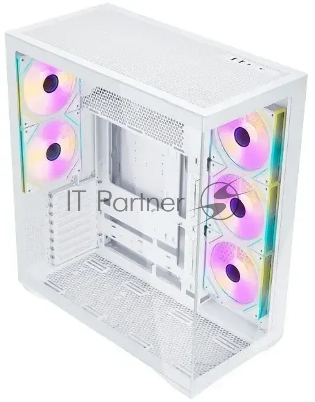 Корпус ATX Eurocase M4801 white, без БП, закаленное стекло 2 стороны
