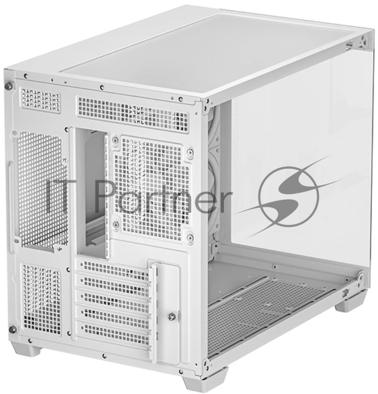 Компьютерный корпус Deepcool CG330 3F WH без БП, боковое окно (панорама), 3x120mm ARGB PWM вентилятора, белый, mATX (R-CG330-BKNGM3-G)