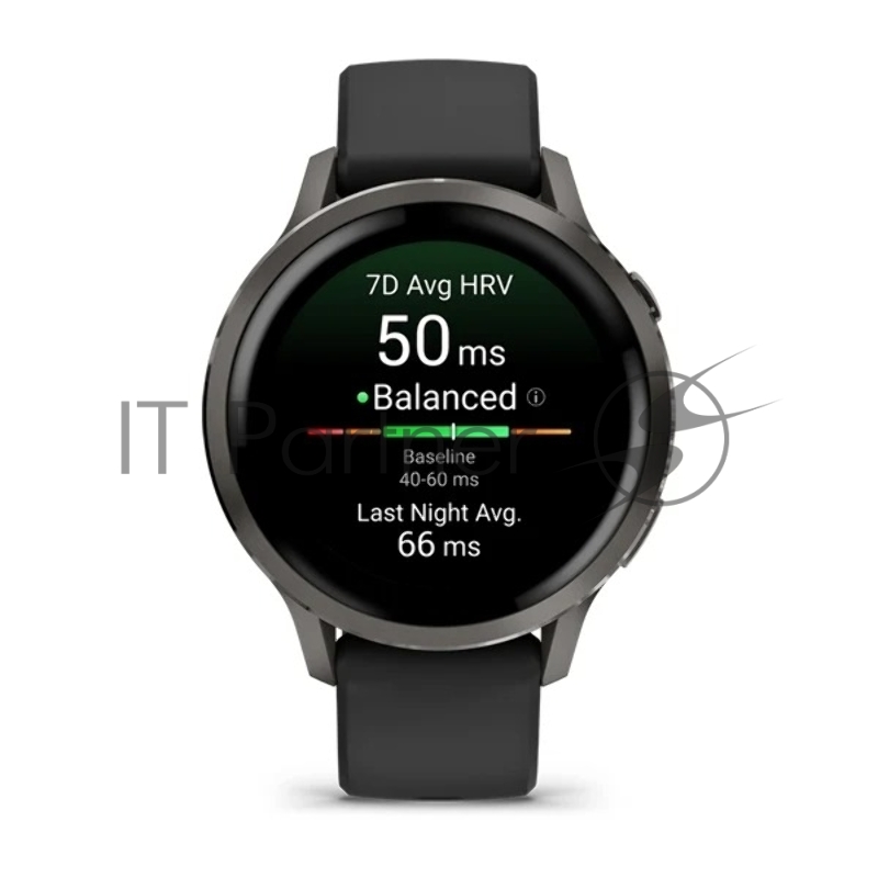 Смарт-часы Garmin Venu 4 черный, черный ремешок 45мм