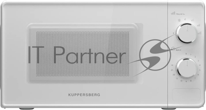 Микроволновая печь KUPPERSBERG TMW 203 W, отдельностоящая, 5 уровней мощности, объем 20 л, гриль, поворотный переключатель, таймер, блокировка от детей, поворотный стол, цвет белый