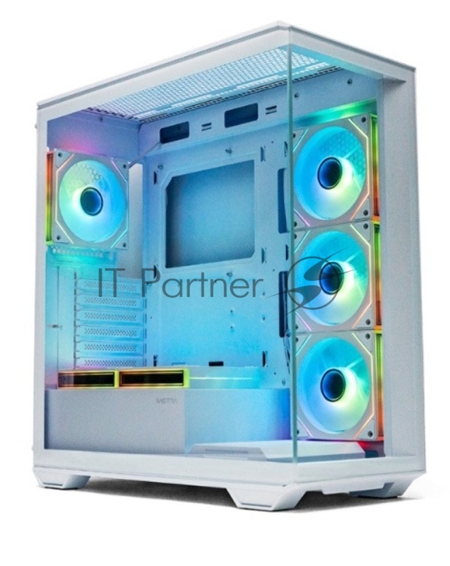 Корпус ATX Xastra Q600 6ARGB-C10-UC White без БП, боковая панель из закалённого стекла, USB 3, USB Type-C