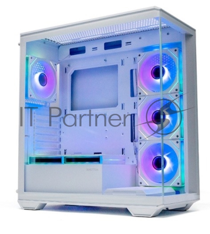Корпус ATX Xastra Q600 6ARGB-C10-UC White без БП, боковая панель из закалённого стекла, USB 3, USB Type-C