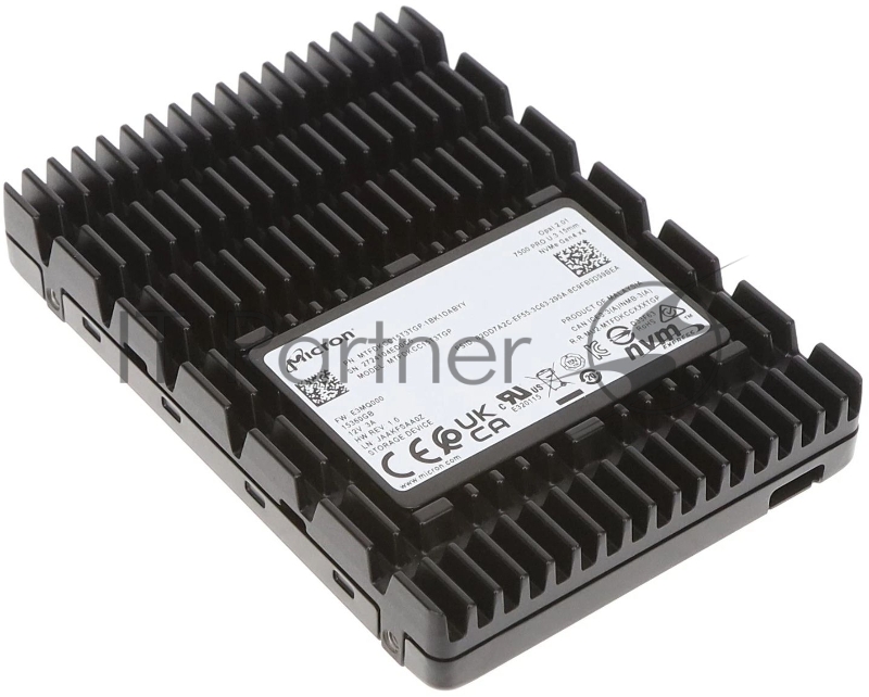 Твердотельный накопитель/ Micron SSD 7500 PRO, 15360GB, U.3(2.5 15mm), NVMe, PCIe 4.0 x4, 3D TLC, R/W 7000/5900MB/s, IOPs 1 100 000/250 000, TBW 28032, DWPD 1 (12 мес.)