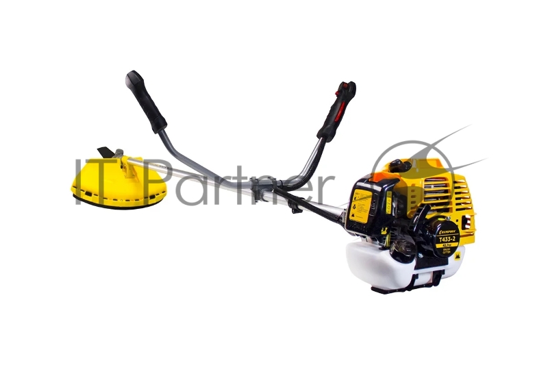 Триммер бензиновый Champion T433-2 переносной 2х тактный двигатель, 43 см³, 1.7 л.с. ширина скашивания: 40 см в комплекте: леска (3 мм), нож, плечевой ремень вес: 8.3 кг бак на 0.95 л прямая штанга уровень шума 102 дБ