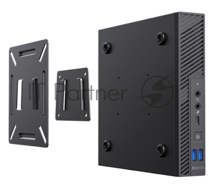 Компьютер Rikor USFF 101.1 4BA745FE i3-12100/8GB/256GB SSD/UHD Graphics 730/WiFi/BT/Win11Pro/black