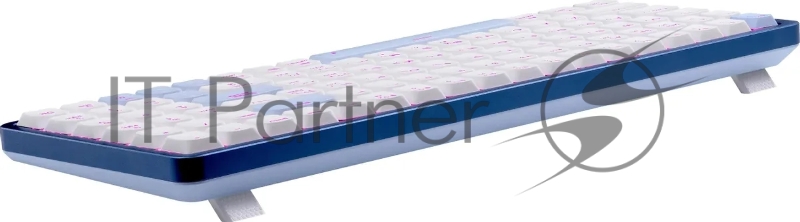 Клавиатура беспроводная DEFENDER Redragon Eva Pro white/blue (USB/BT, 96 клавиши) (72369)