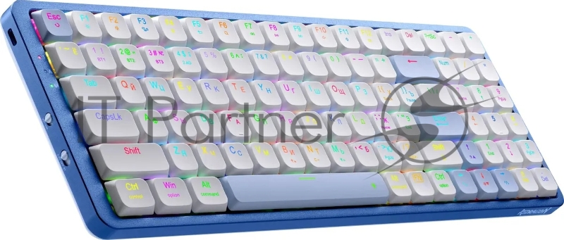 Клавиатура беспроводная DEFENDER Redragon Eva Pro white/blue (USB/BT, 96 клавиши) (72369)