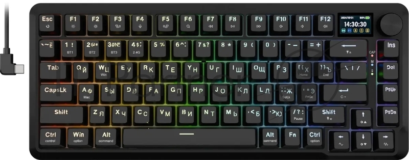 Клавиатура беспроводная DEFENDER Redragon Flekact Pro black (USB/BT, 81 клавиша) (72535)