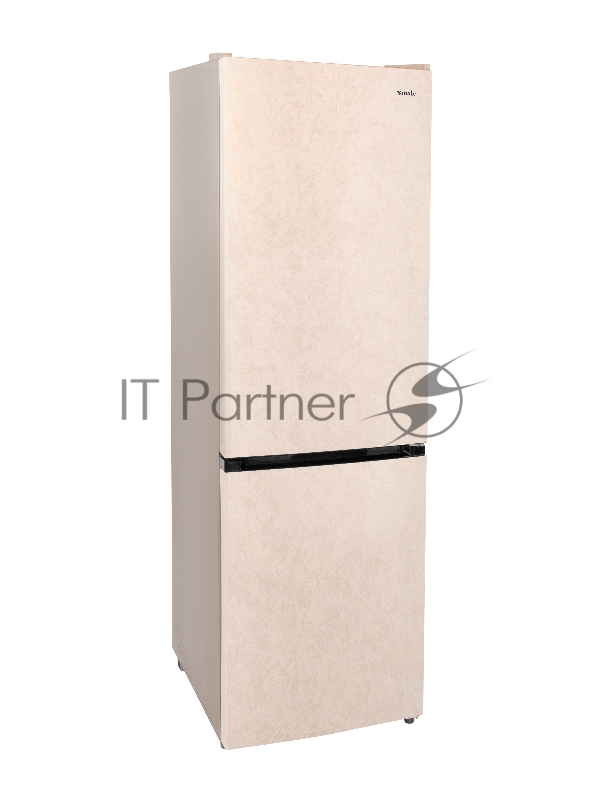 Холодильник Smile SRF348BGT бежевый мрамор двухкамерный 215/95 л морозилка снизу, No Frost
