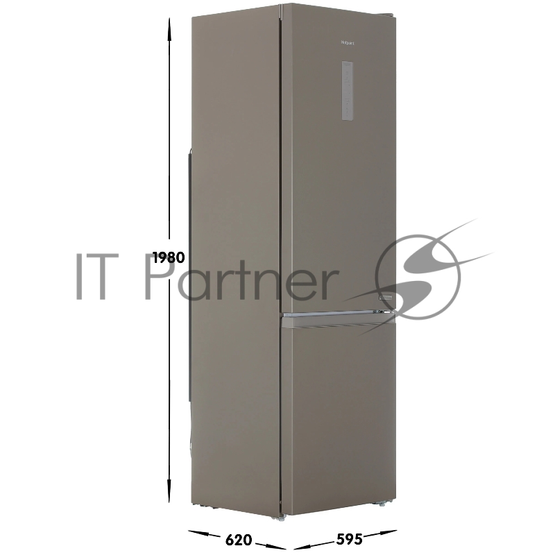 Холодильник Hotpoint HT 7201I BZ O3 бронзовый двухкамерный 239/83л морозилка снизу, No Frost