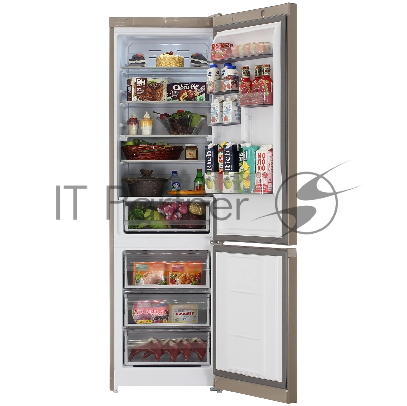 Холодильник Hotpoint HT 7201I BZ O3 бронзовый двухкамерный 239/83л морозилка снизу, No Frost