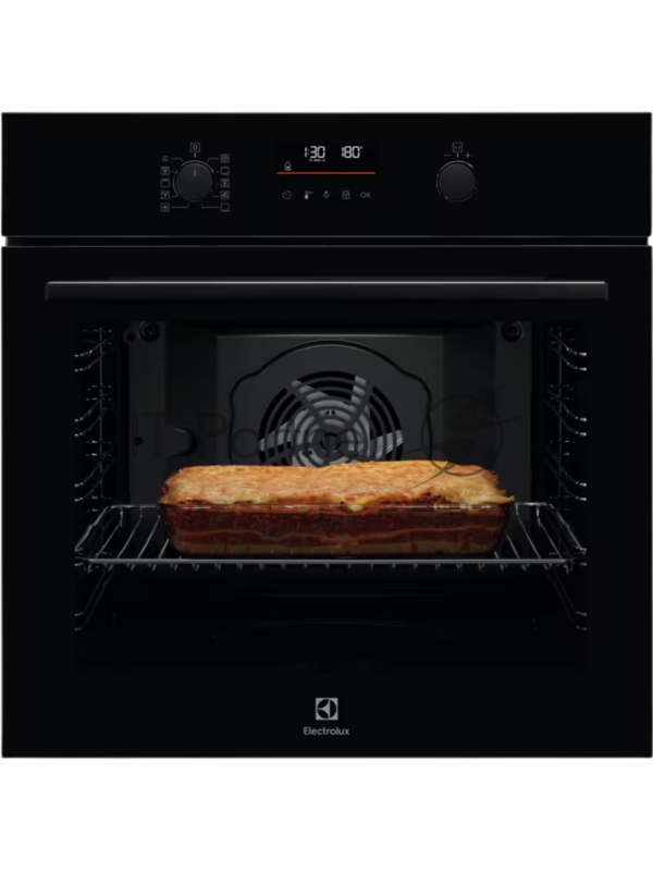 Электрический духовой шкаф Electrolux LOF6P16Z с конвекцией,объем 72 л,автопрограммы, очистка пиролитическая, 4 стекла в дверце, направляющие проволочные+телескопические