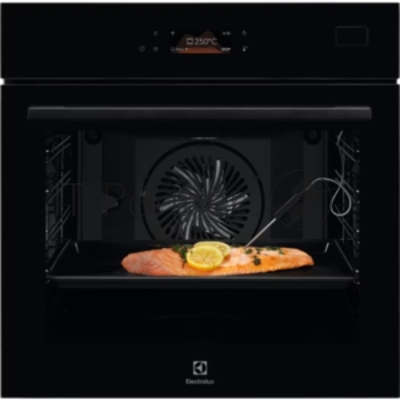 Духовой шкаф Electrolux COB8S39WZ с паром SteamBoost,черный цвет, сенсорное управление, электронное регулирование времени и температуры, будильник, таймер отключения, отложенный старт, подсказка оптимальной температуры, хромированные направляющие из