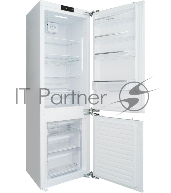 Холодильник Schaub Lorenz SLU E235W5 BUILT-IN белый двухкамерный 180/63 л морозилка снизу, капельная