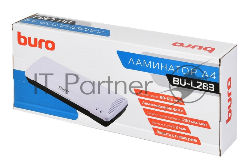 Ламинатор Buro BU-L283 (OL283) A4 (80-125мкм) 25 см/мин (2 вал.) лам. фото