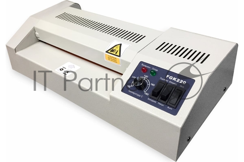 Ламинатор Гелеос FGK 220, А4, 2х250 (пленка 60-250мкм), 600 мм/мин, 4 вала, реверс, металл. корпус, мах толщина 2мм