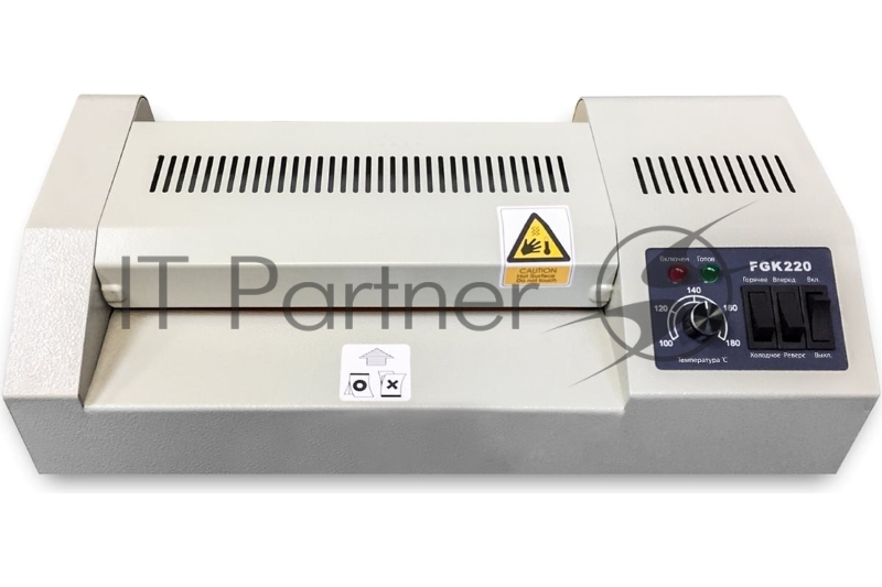 Ламинатор Гелеос FGK 220, А4, 2х250 (пленка 60-250мкм), 600 мм/мин, 4 вала, реверс, металл. корпус, мах толщина 2мм