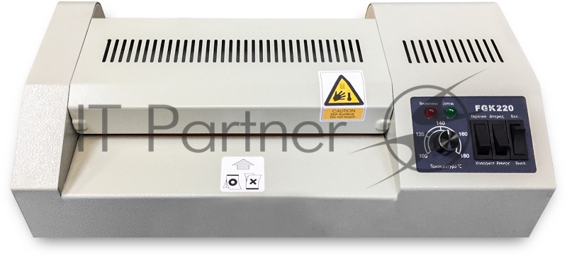 Ламинатор Гелеос FGK 220, А4, 2х250 (пленка 60-250мкм), 600 мм/мин, 4 вала, реверс, металл. корпус, мах толщина 2мм