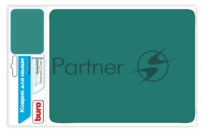 Коврик Buro BU-CLOTH/green Коврик для мыши матерчатый, зеленый, 220 х 250 х 4 мм,