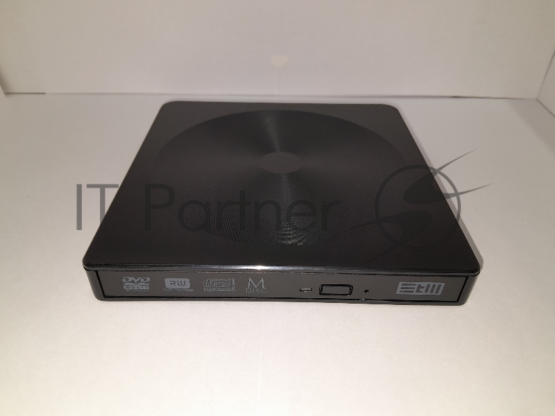 Внешний оптический DVD привод DVD-RW ext. Black Slim Ret USB3.0+TYPE-C