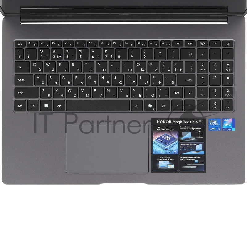 Ноутбук Honor MagicBook X16 2026 BRG-X Core Ultra 5 125H 16Gb SSD1Tb Intel Arc 16 IPS FHD+ (1920x1200) Windows 11 Home grey space WiFi BT Cam (5301ARGM)