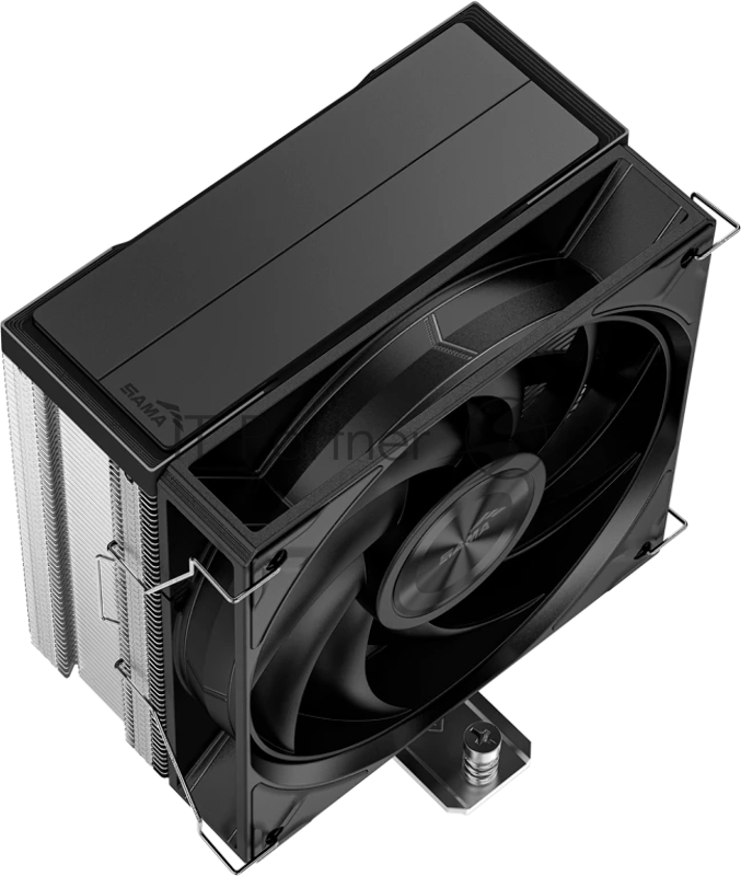 Кулер для процессора SAMA CPU Cooler SAMA A40P (240W, 4-pin PWM, 152mm, 4x6mm, 1x120mm, 75.2CFM, 29dBA, 2200RPM, S: 1851/1700/1200/115X, AM5/AM4, black/silver)