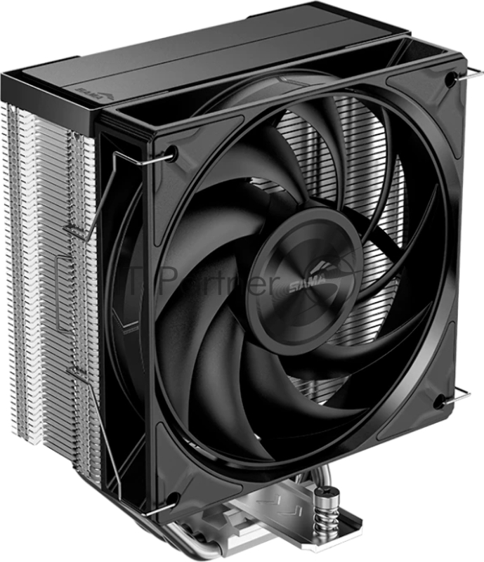 Кулер для процессора SAMA CPU Cooler SAMA A40P (240W, 4-pin PWM, 152mm, 4x6mm, 1x120mm, 75.2CFM, 29dBA, 2200RPM, S: 1851/1700/1200/115X, AM5/AM4, black/silver)