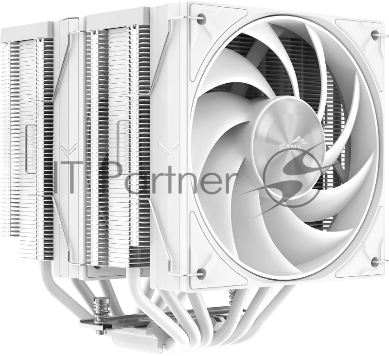 Кулер для процессора SAMA CPU Cooler SAMA A60W (265W, 4-pin PWM, 156.5mm, 6x6mm, 2x120mm, 78CFM, 29dBA, 2200RPM, S: 1851/1700/1200/115X, AM5/AM4, white)