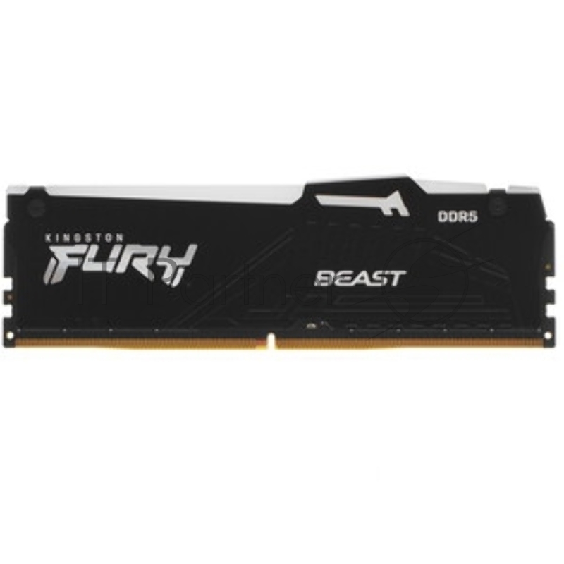 Оперативная память Kingston Fury Beast Black, DDR5, 32Gb (1x32 GB), 5200 MHz, CL40, радиатор, RGB, черный