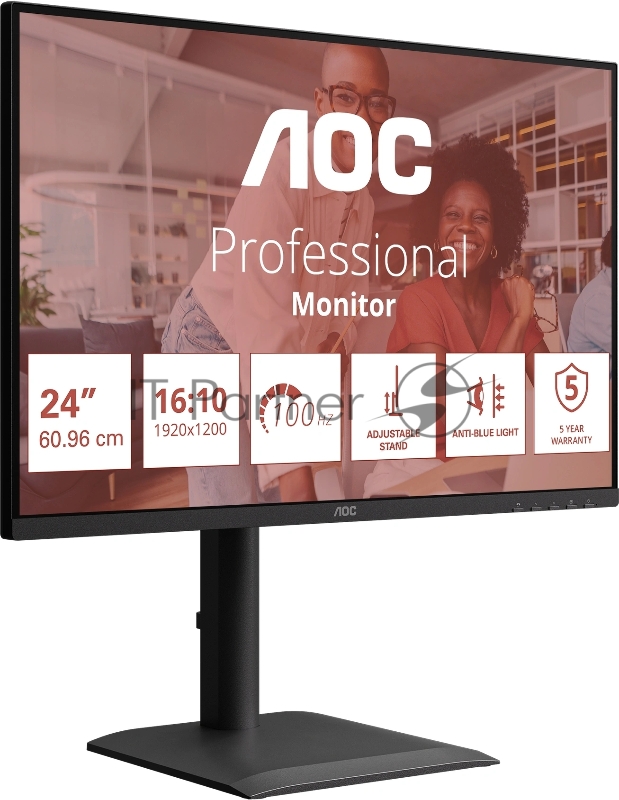 Монитор 24 AOC X24E4U черный IPS LED 4ms 16:9 HDMI M/M матовая HAS Piv 300cd 178гр/178гр 1920x1080 100Hz VGA DP FHD USB 5.22кг