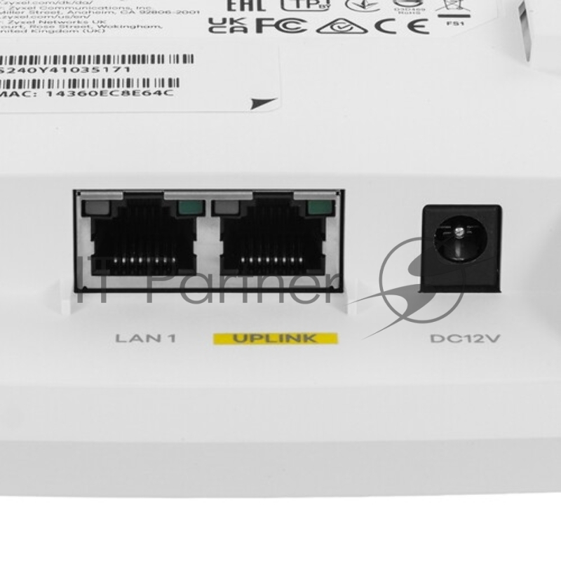 Точка доступа ZYXEL Wi-Fi 7 Access Point Zyxel NebulaFlex NWA30BE, 802.11be (BE5100), MU-MIMO 2x2+2x2, fixed antennas, 1xLAN 2.5GE, w/o support 802.1x and captive portal, only DC power (incl. PSU)