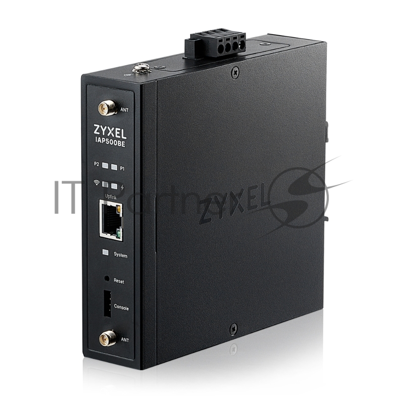 Точка доступа промышленная ZYXEL Wi-Fi 7 Industrial Access Point Zyxel NebulaFlex Pro IAP500BE, 802.11be (BE5100), MU-MIMO 2x2+2x2, external antennas (included), 1xLAN 2.5GE, PoE or dual power DC-input, DIN rail/wall mount