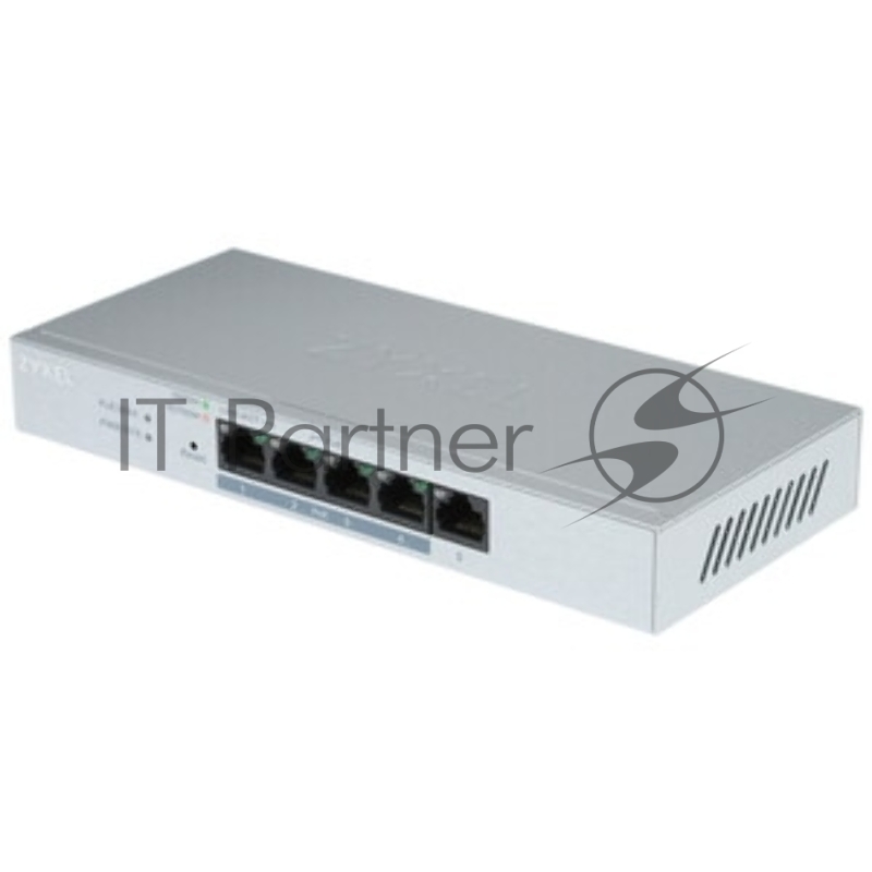 Коммутатор ZYXEL Web-managed Gigabit PoE Switch Zyxel GS1200-5HPv3, 5xRJ-45: 1G (4xPoE+), 68W PoE budget, desktop, fanless