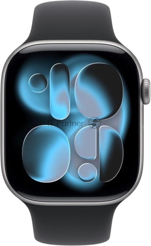 Смарт-часы Apple Watch Series 11 A3331 42мм OLED корп.серый космос Sport Band рем.черный разм.брасл.:S/M (MEQW4X/A)